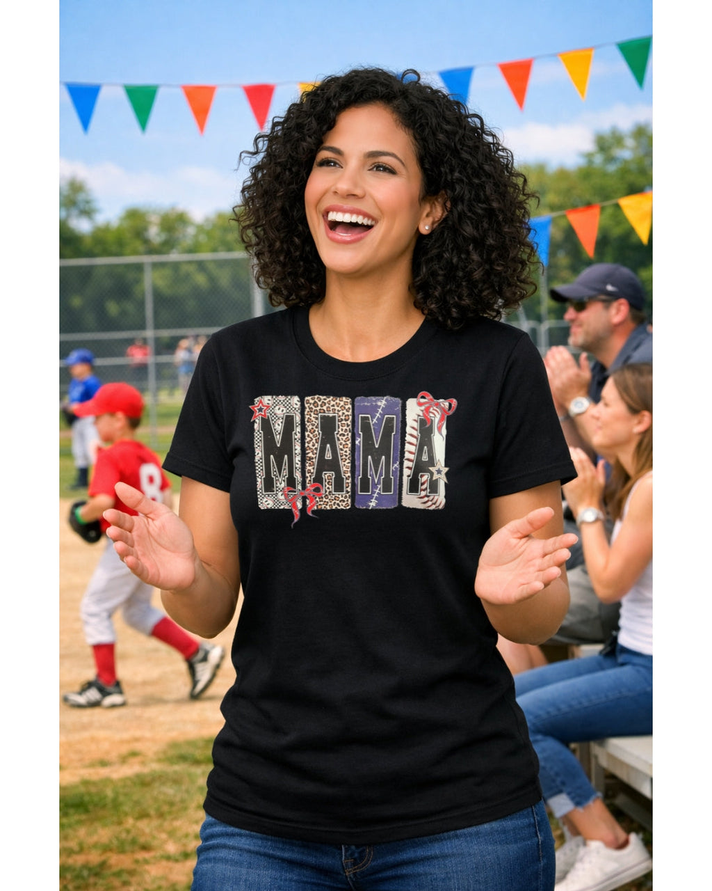 Baseball Mama DTF print lifestyle photo - Baseball Mom Collection