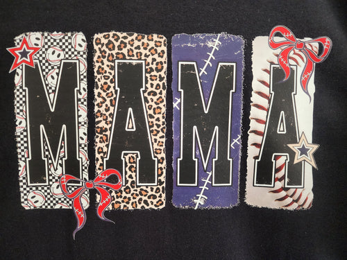 Baseball Mama DTF print close-up - Softball Mom Collection