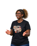 Fierce Mama DTF print t-shirt - lifestyle photo on black tee