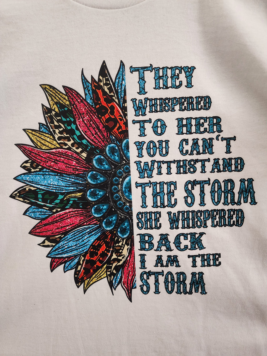 I Am The Storm DTF print close-up